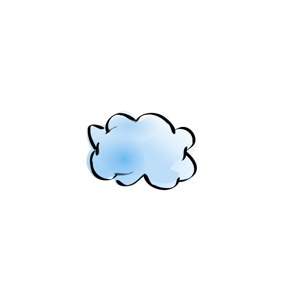 Cloud network vector drawing