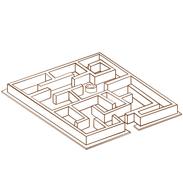Vector clip art of role play game map icon for a maze