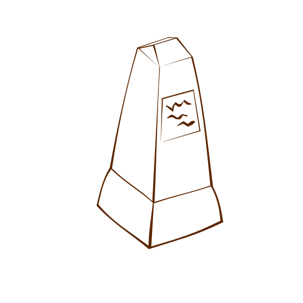 Vector clip art of role play game map icon for an Obelisk