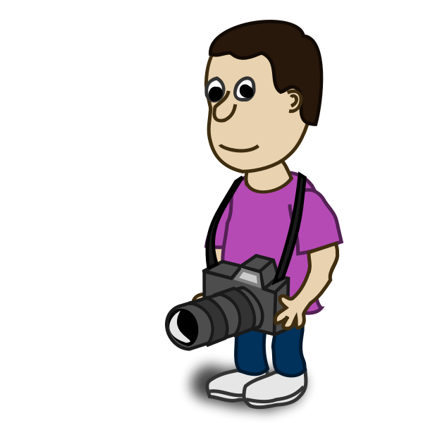 Photographer comic character vector image