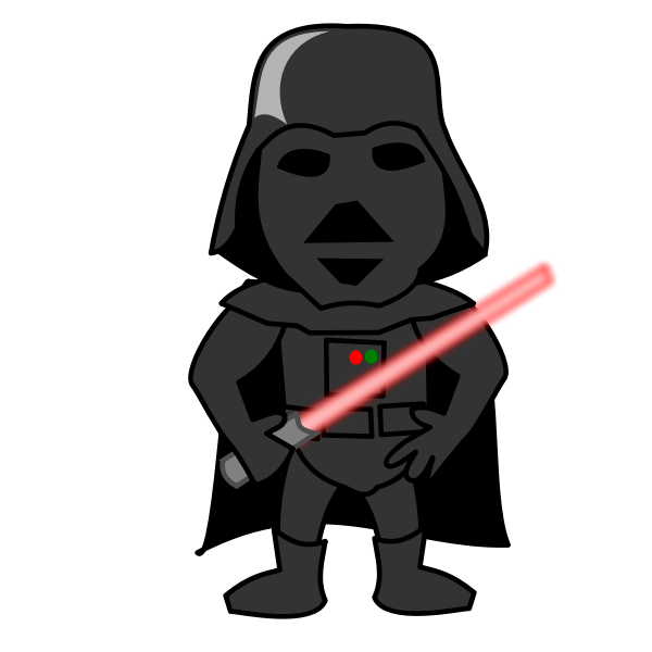 Darth comic character vector image