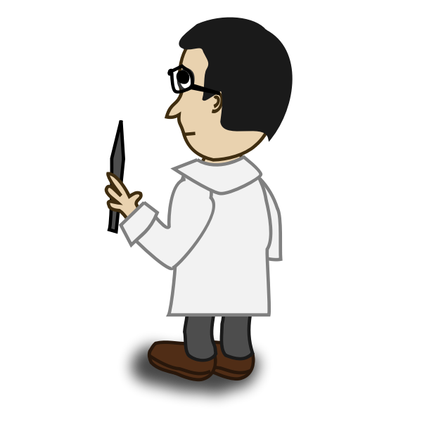 Professor comic character vector image