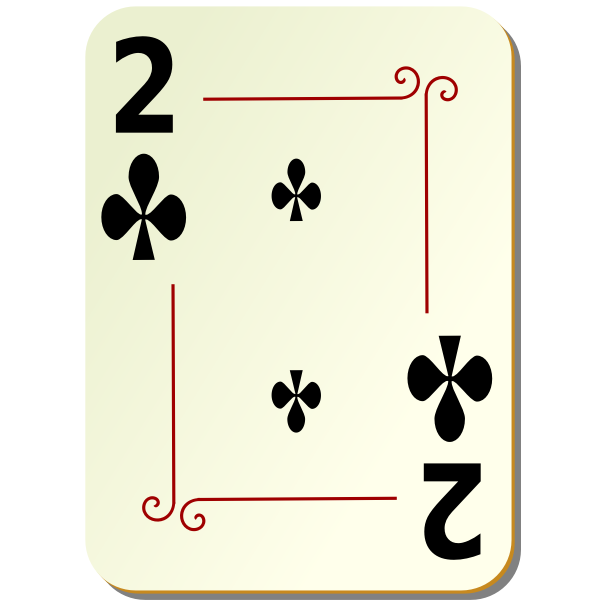 Two of clubs vector graphics