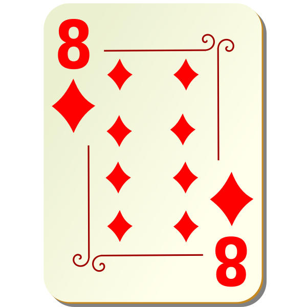 Eight of diamonds vector image