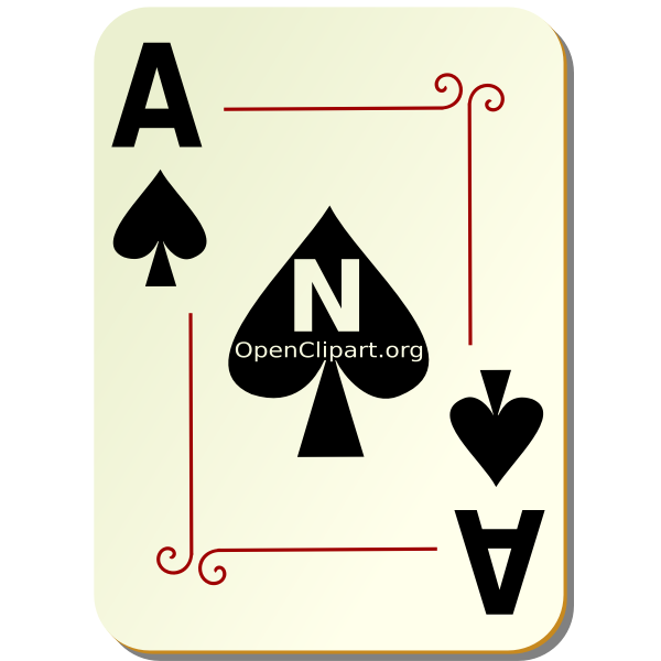 Ace of spades playing card vector illustration