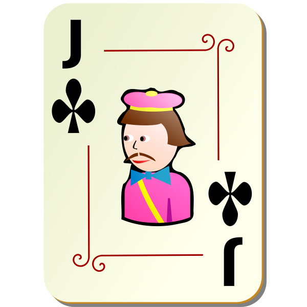 Joker of clubs vector clip art