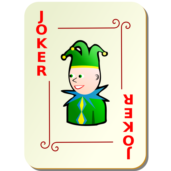 Red Joker playing card vector image