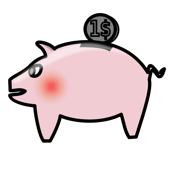 Piggy bank vector