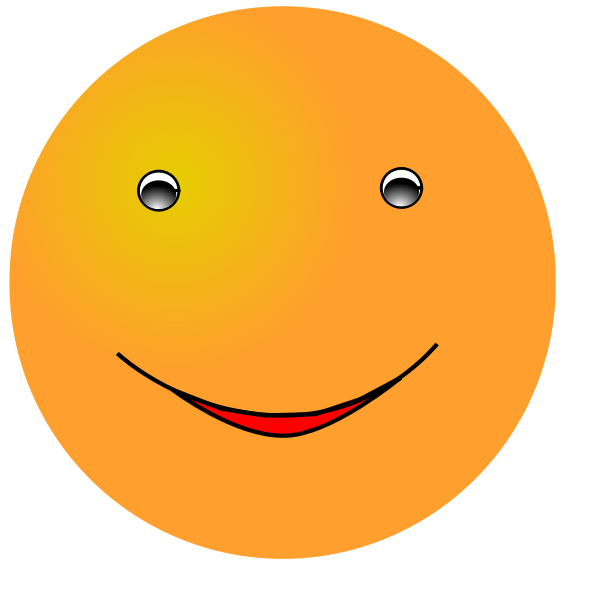 Vector clip art of happy yellow face