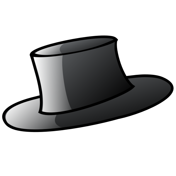 Top hat vector graphics