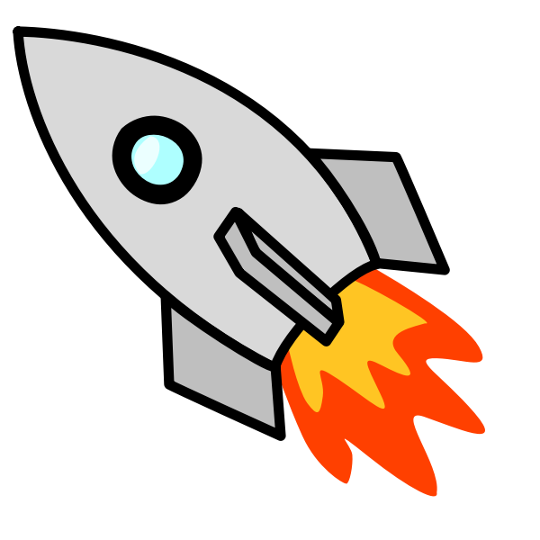 Toy rocket vector clip art