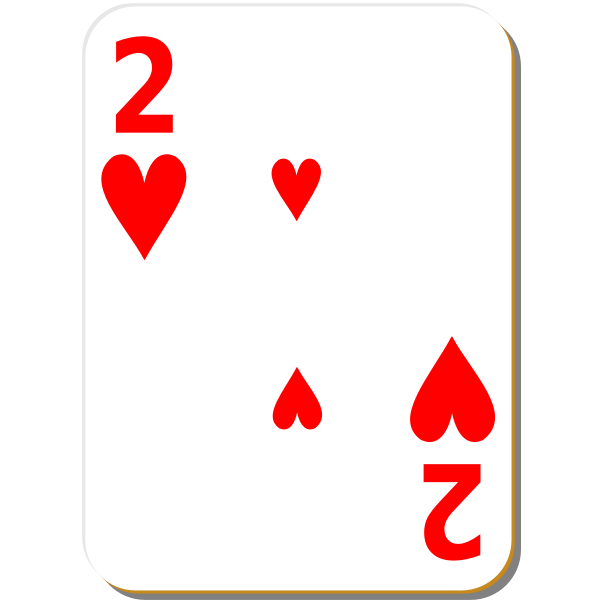 Two of hearts vector clip art