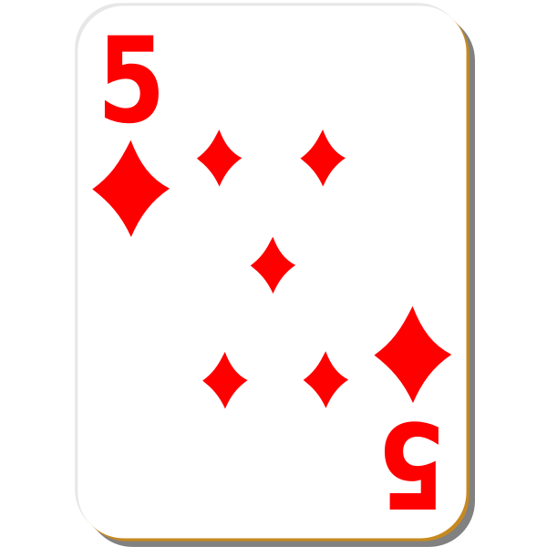 Five of diamonds vector clip art