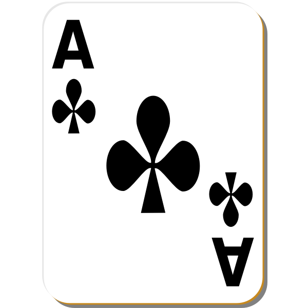 Ace of clubs vector illustration