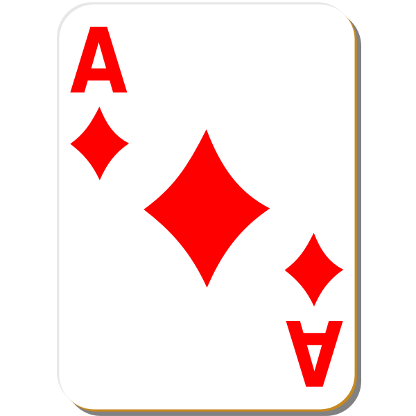 Ace of diamonds vector image