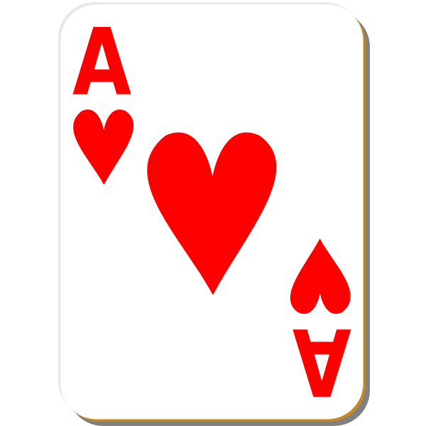 Ace of hearts vector graphics