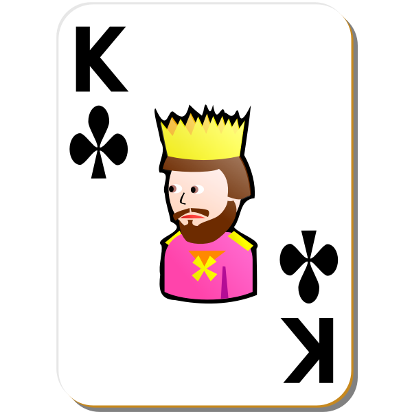 King of clubs vector graphics