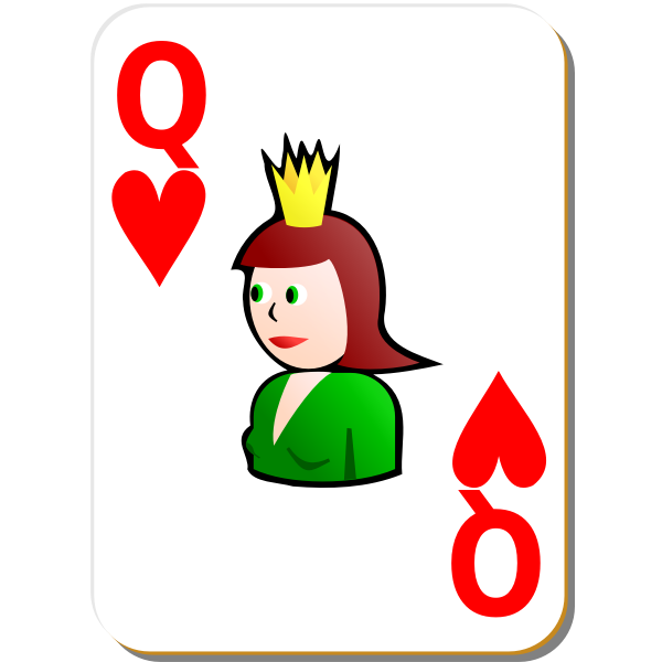 Queen of hearts vector image