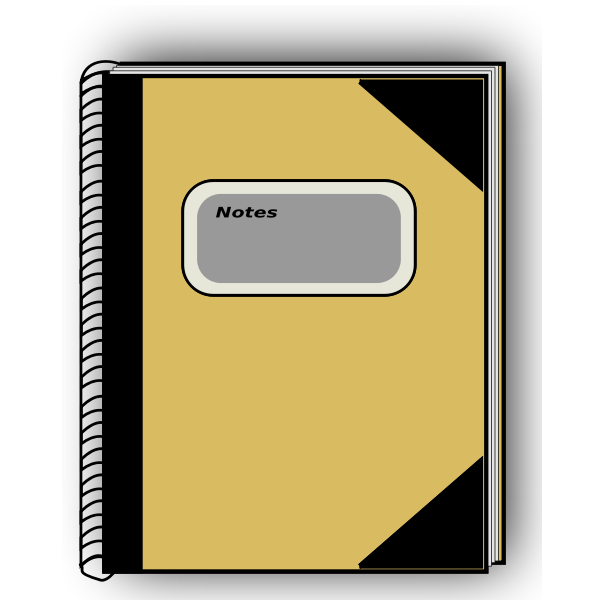 Vector drawing of notebook