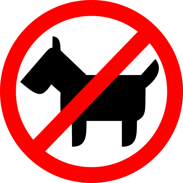 No dogs round sign vector image