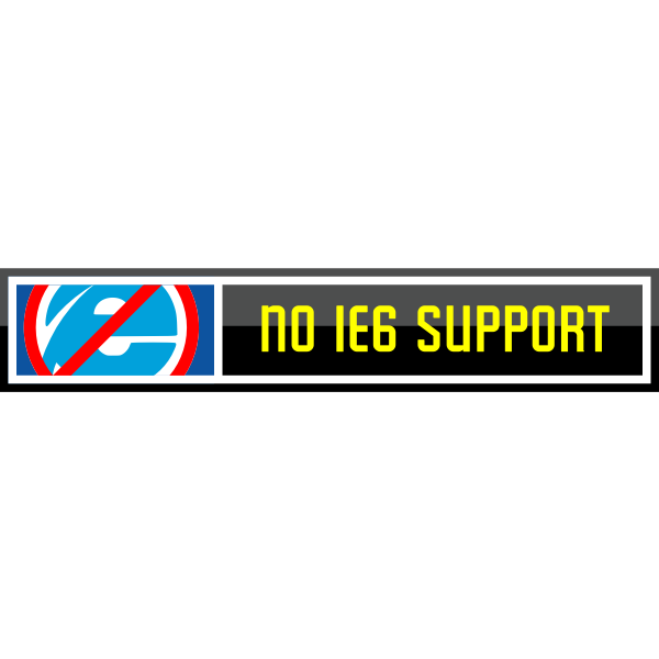 No Internet Explorer 6 Support Vector Button