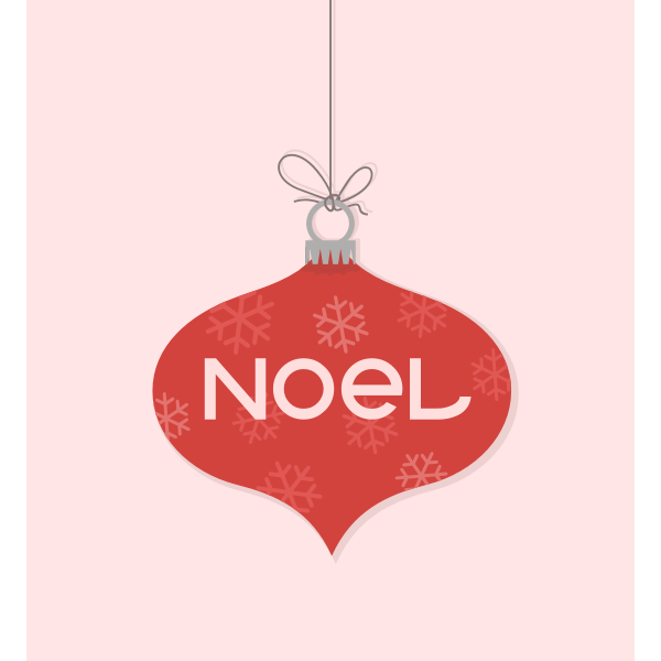 Noel Christmas ornament vector clip art