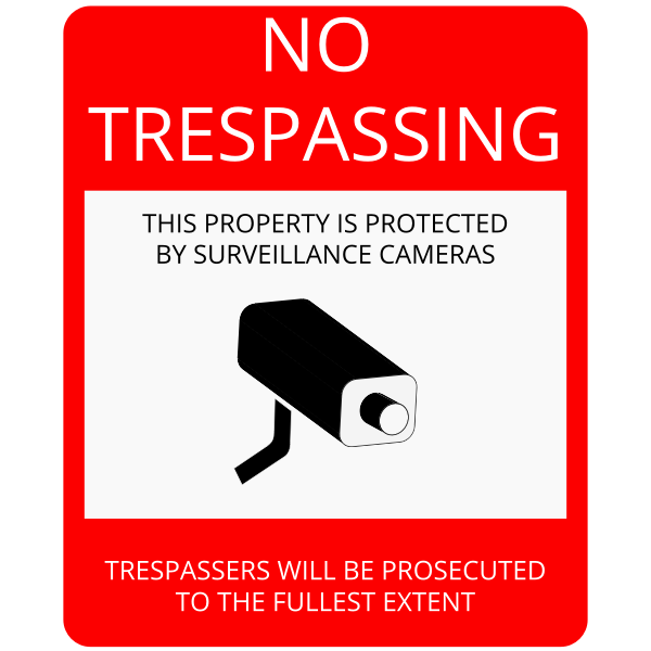 No trespassing sign vector illustration