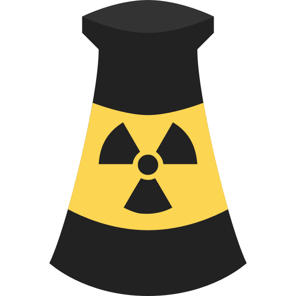 Atomic Energy plant symbol vector clip art