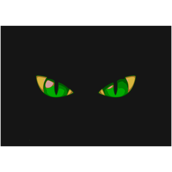 Cat's green eyes