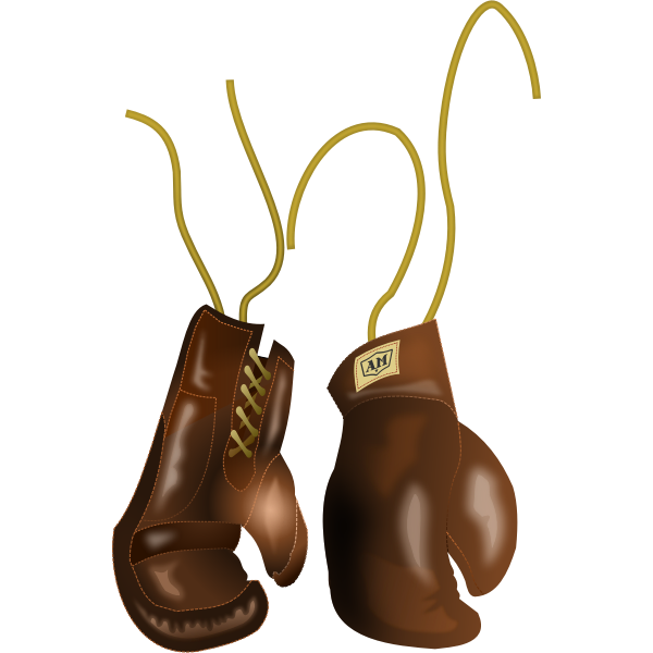 Vector graphics of antique boxing gloves