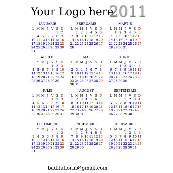 Open Source 2012 pocket calendar