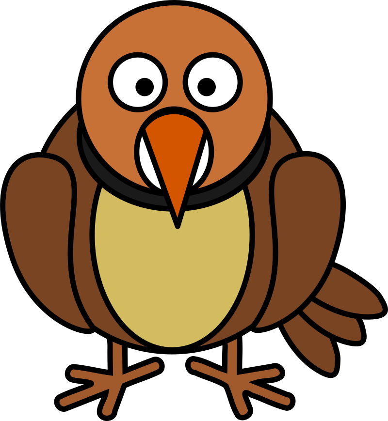 Cute Cartoon Brown Bird