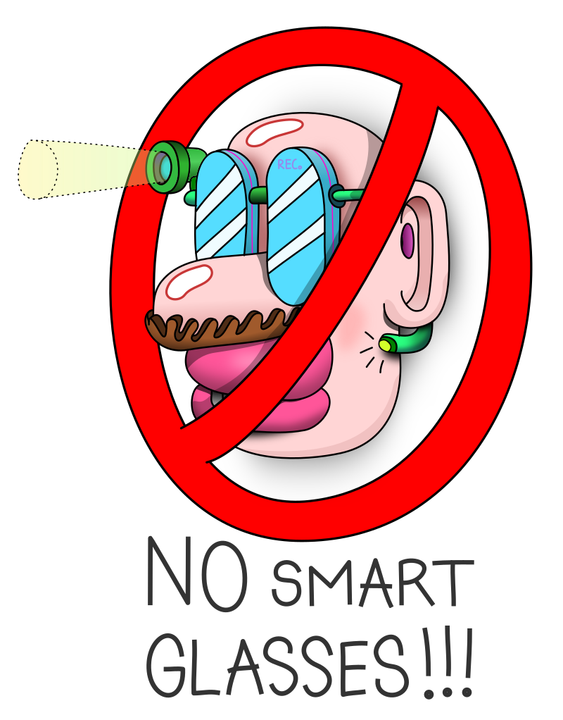 No Smart Glasses Prohibition Sign