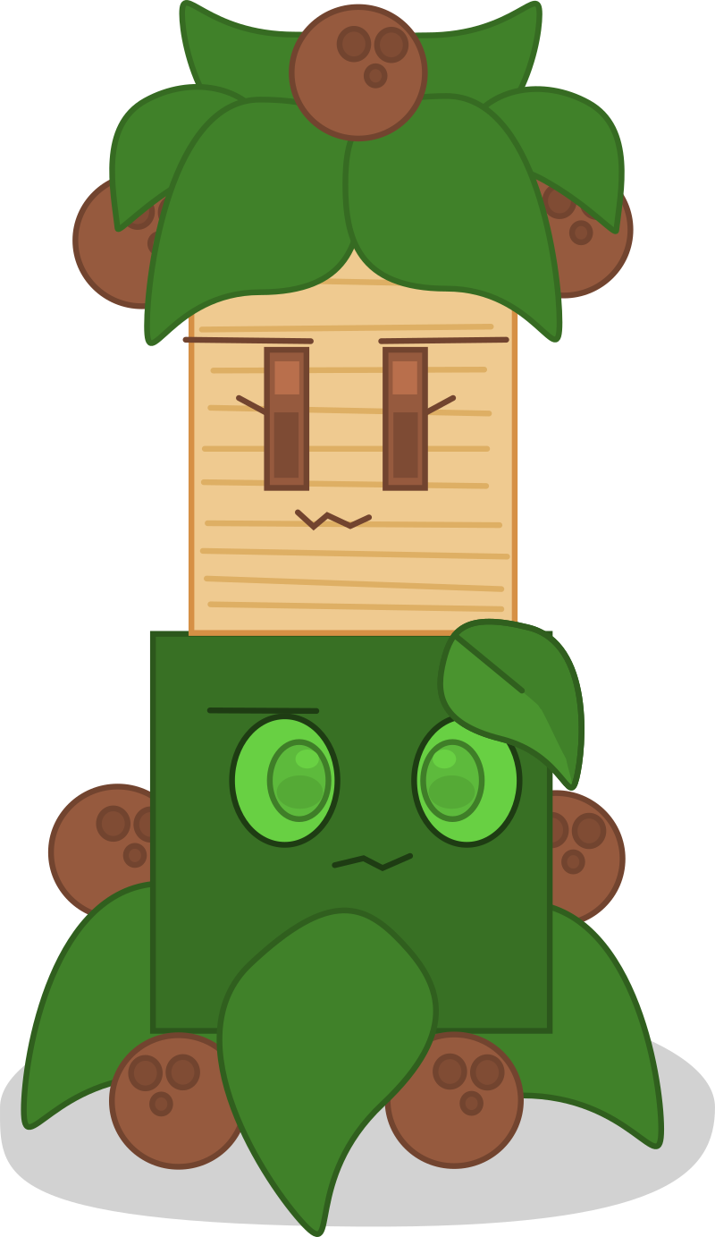 Cartoon Palm Tree Character