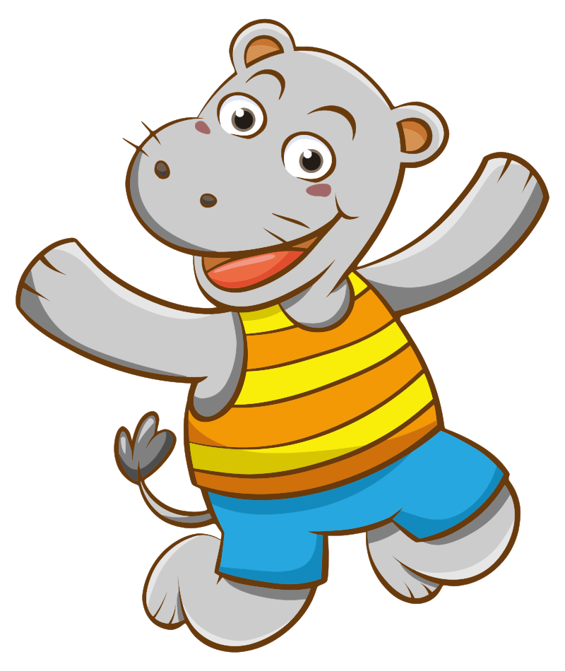 Cartoon Hippo Mascot