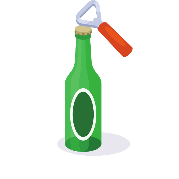 Opening a bottle of beer