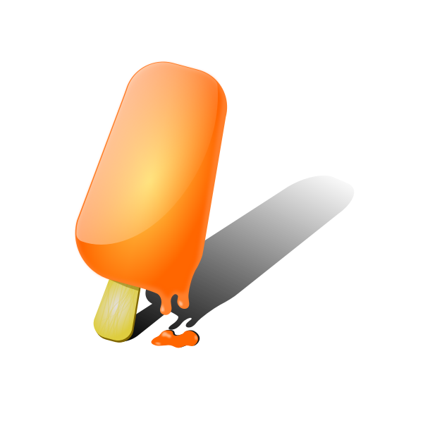 Orange ice-cream vector image
