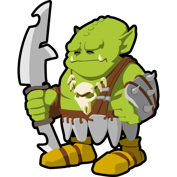 Orc warrior vector image