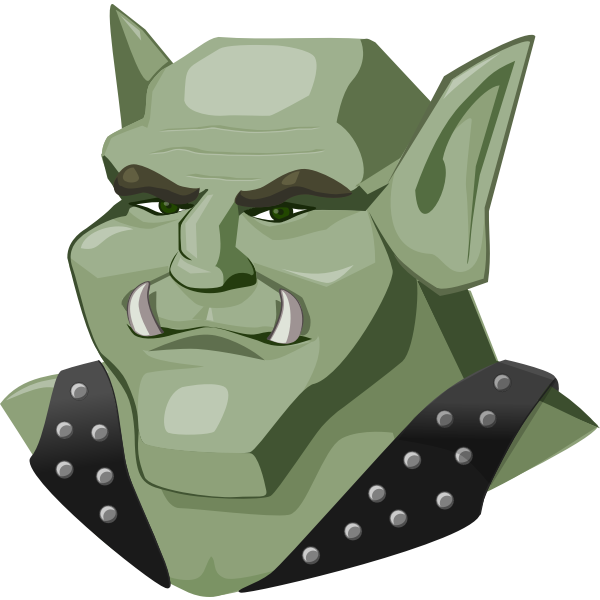 Vector image of ork fantasy character