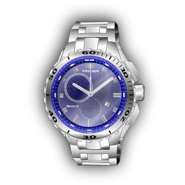 Photorealistic vector image of wristwatch