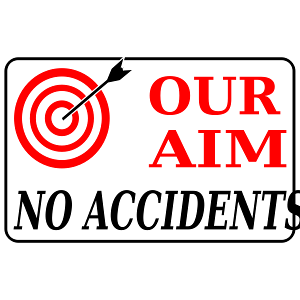 Sign for a campaign against accidents vector illustration