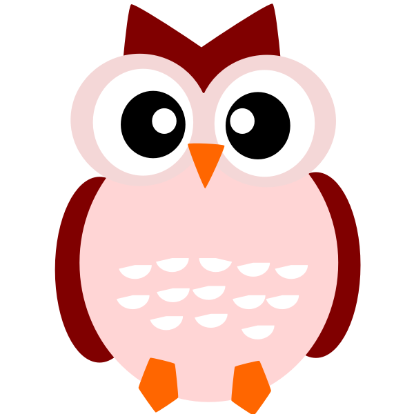 Cute owl vector drawing