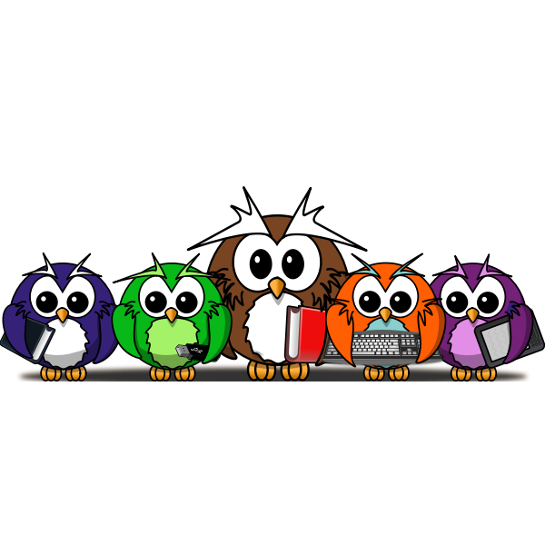 Cute owles cartoon art