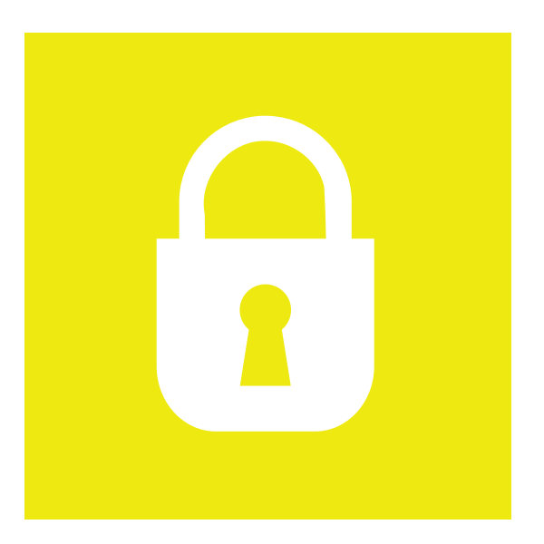 Vector clip art of yellow security icon