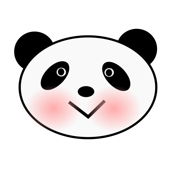 Vector drawing of panda