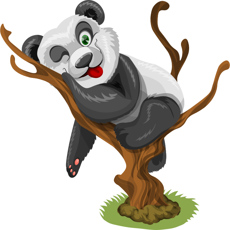 Panda in tree