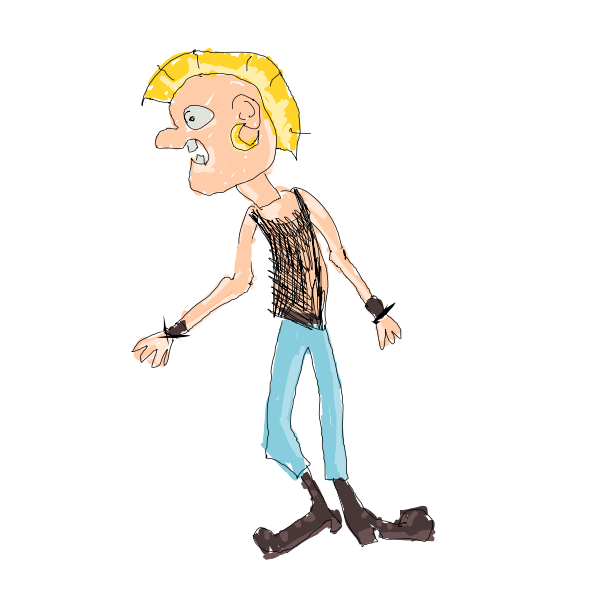 Punk rocker vector image