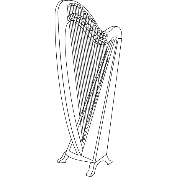 Vector graphics of harp