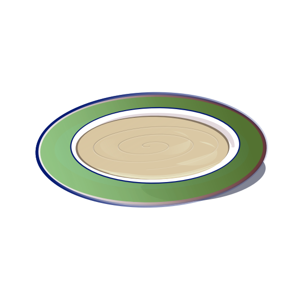 Hummus on a plate vector clip art