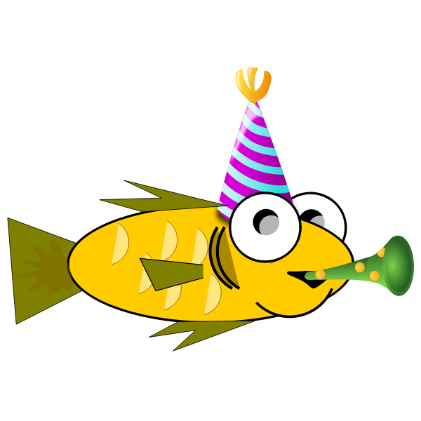 Party fish vector image